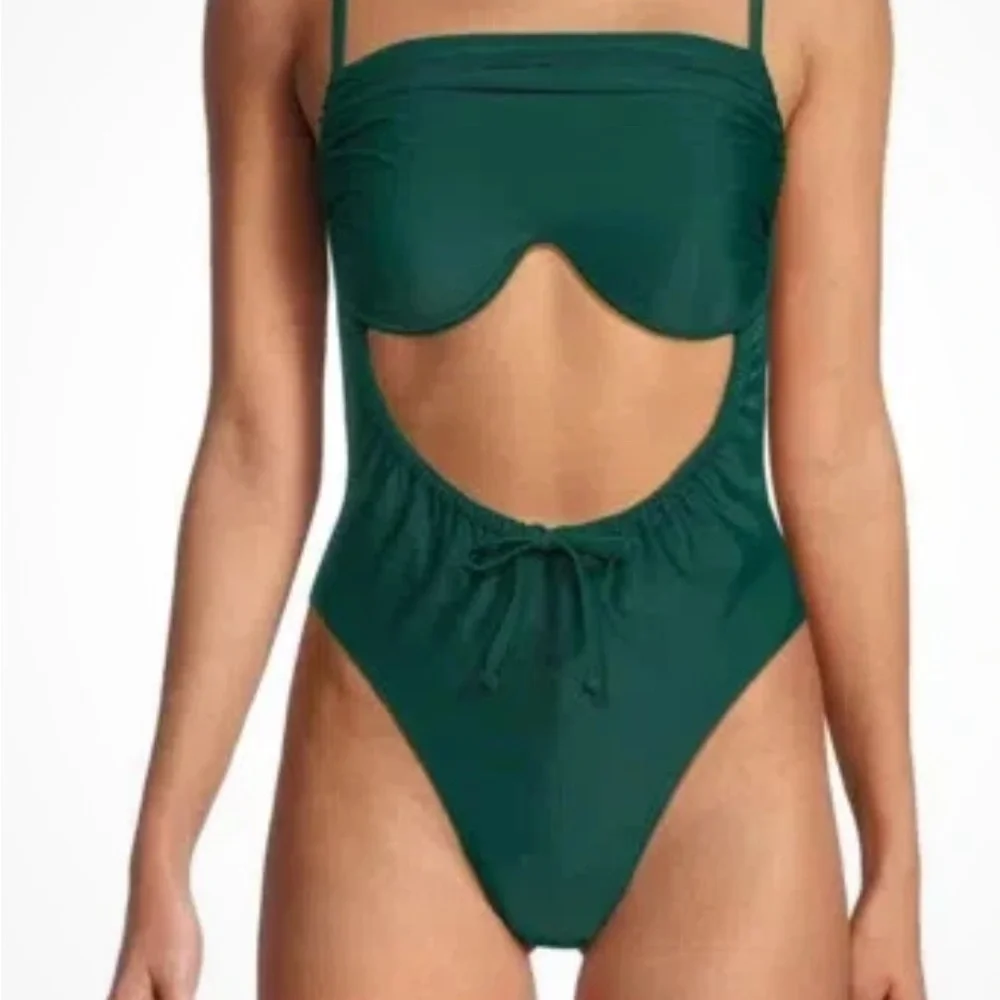 Andrea Iyamah Teal One Piece Swimsuit - Picture 3 of 6